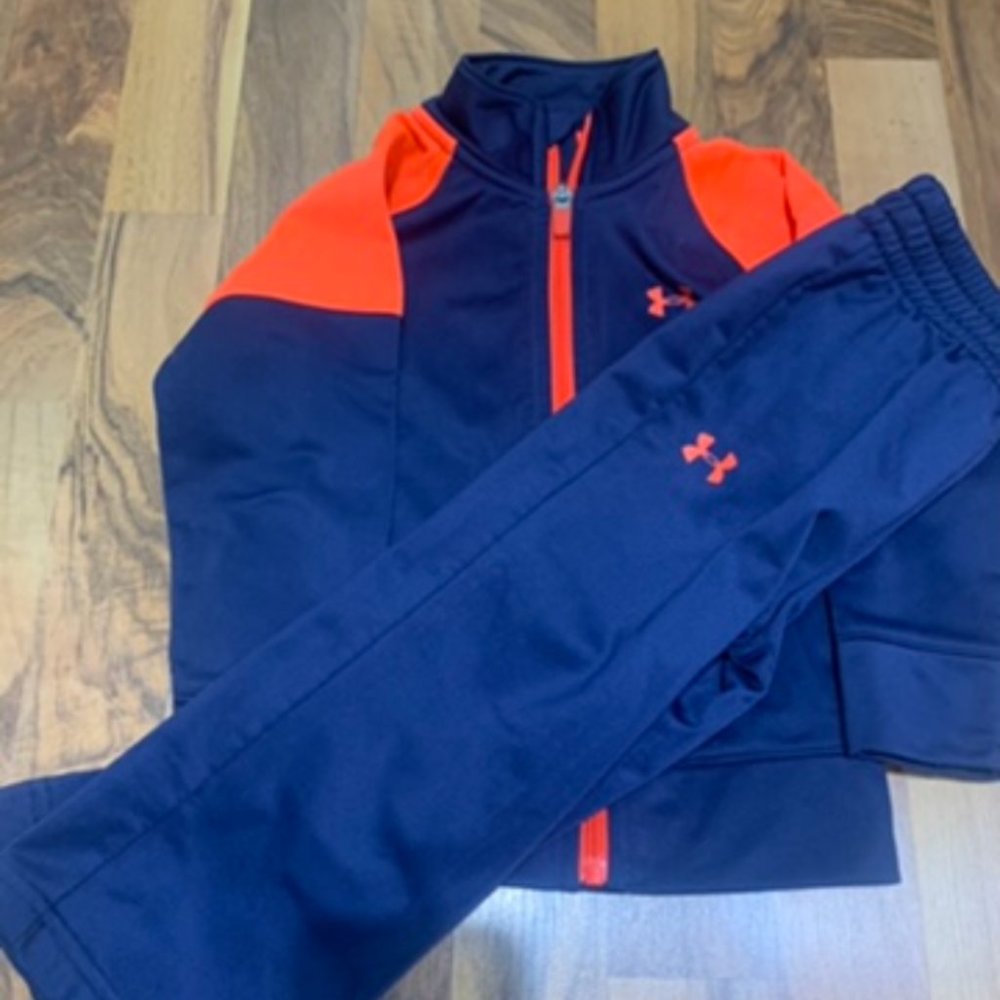 Under Armour Jogger Outfit Blue & Orange Boys 2T